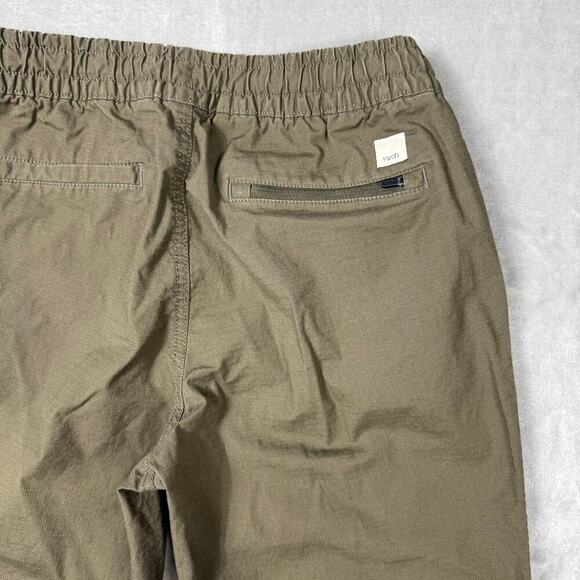 Vuori Pants Women XS Green Ripstop Raw Hem Elastic Waist Hike Organic Drawstring - Picture 8 of 12